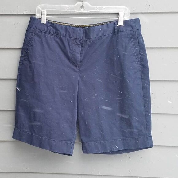 J Crew Summer Weight Chino Navy Shorts size 10 - Picture 1 of 7